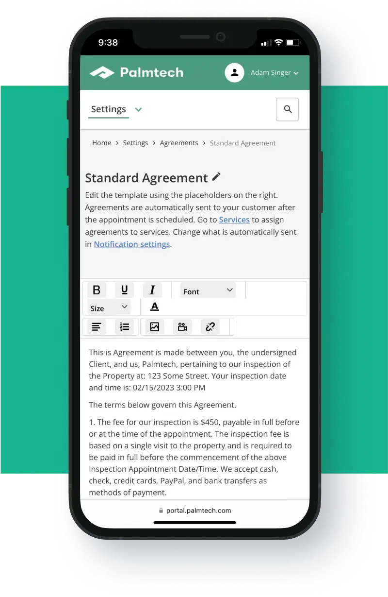 customize and manage agreements