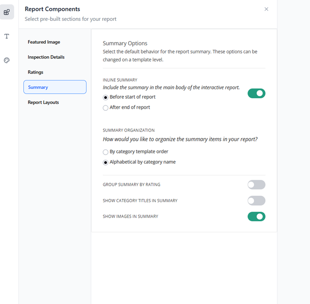 Home inspection report summary in Palmtech