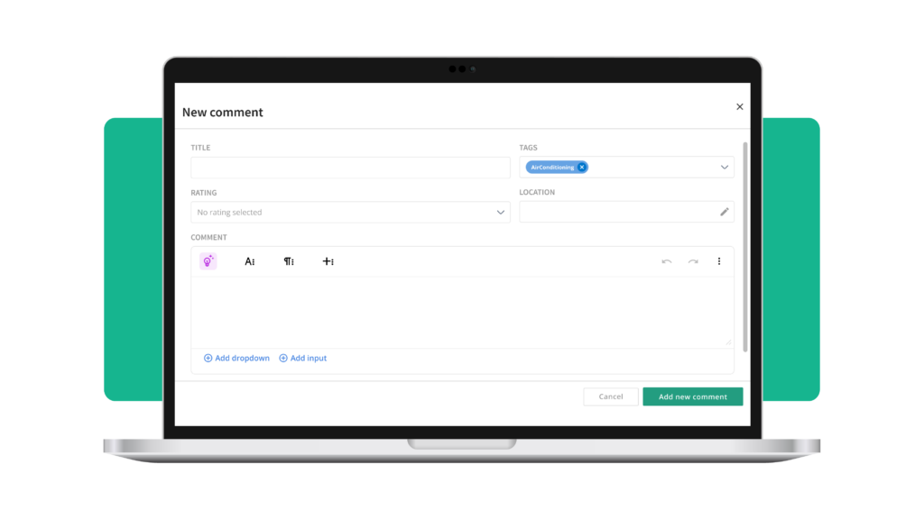 Narrative comment support in Palmtech 11