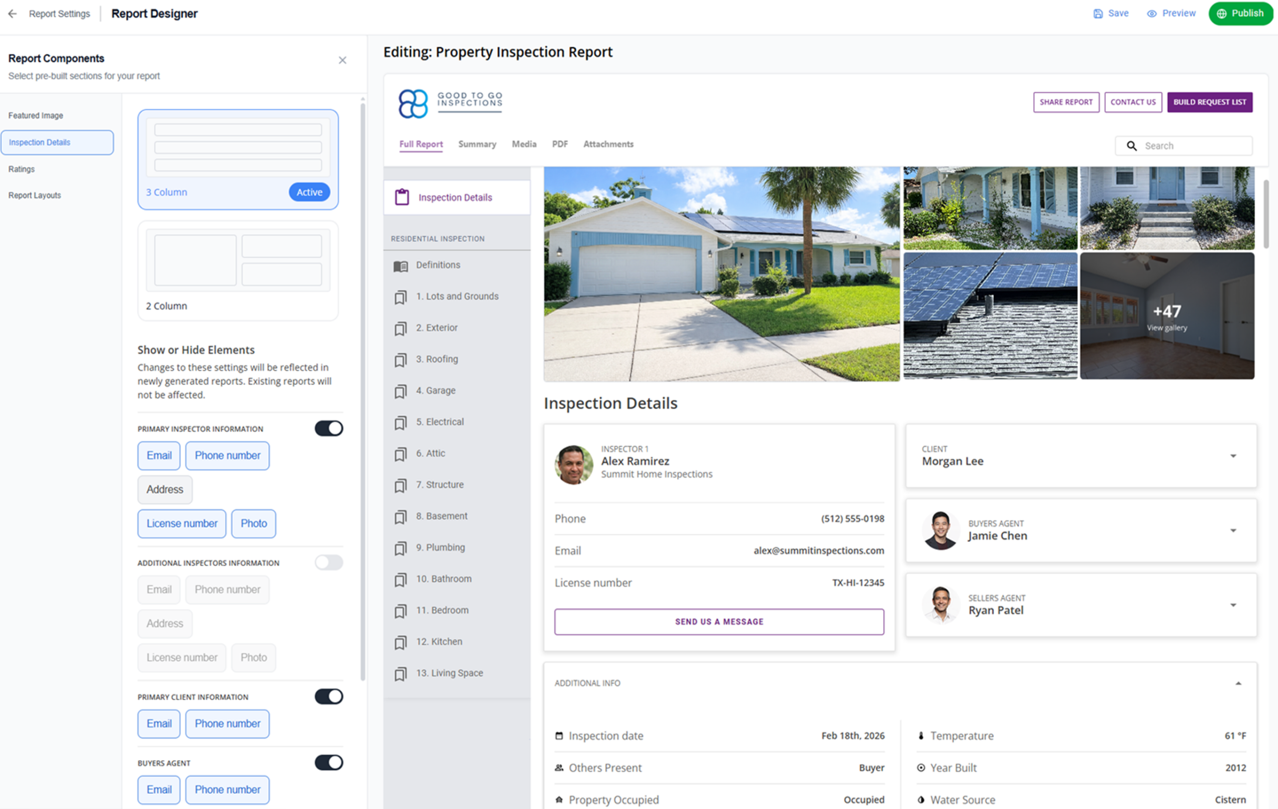 Palmtech Report Designer - Inspection Details Layout 1