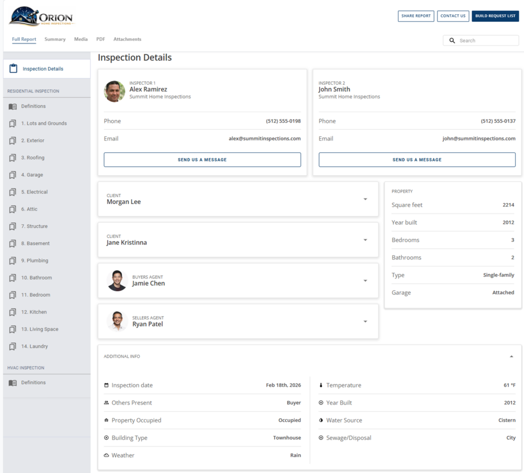 Palmtech Report Designer - Structured multi-card layout style 1