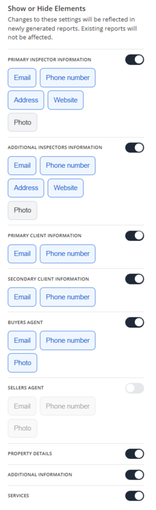 Palmtech Report Designer - visibility toggles